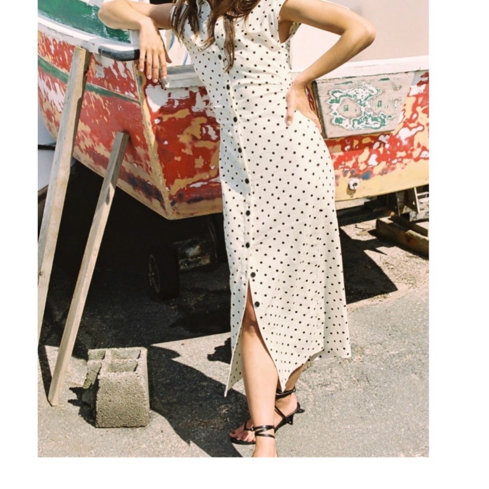 Zara Polka Dot Sleeveless Dress